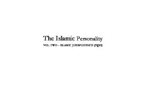The Islamic Personality vol 2 a4