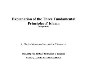 Explanation Of The Three Fundamental Principles Of Islam
