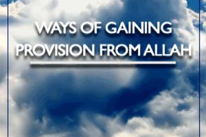ways of gaining provision from Allah