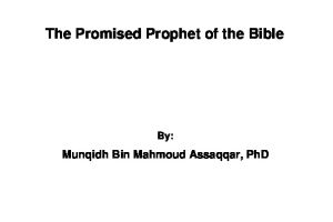 Promised Prophet Of The Bible