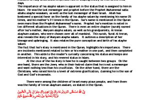 The Life Of Isa In Islam