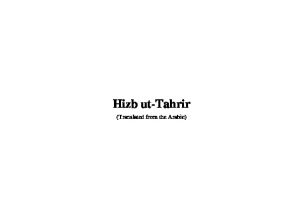 Hizb Ut Tahrir About