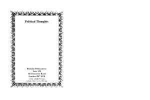 Political Thoughts Taqiuddin Nabhani