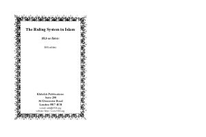 Ruling System Islam Abdulqadeem Zalloom