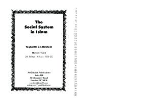 Social System Islam Taqiuddin Nabhani